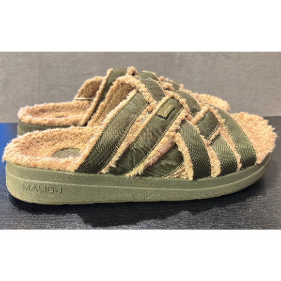 MALIBU SANDALS Zuma LX Sherpa Nylon Rubber Olive Green Men's Size 13 Sandals - Picture 4 of 9